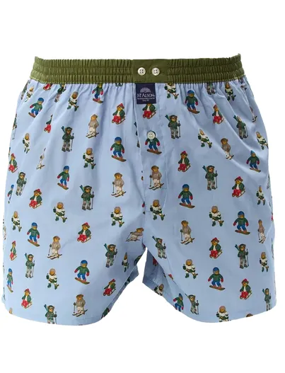 Mc Alson Mc Alson boxershort lichtblauw wintersport beren print