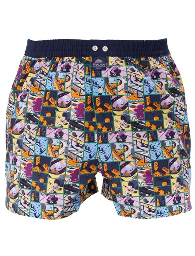 Mc Alson Mc Alson boxershort paars bordspellen print multicolor