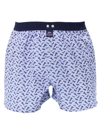 Mc Alson Mc Alson boxershort blauw met schaakstukken print