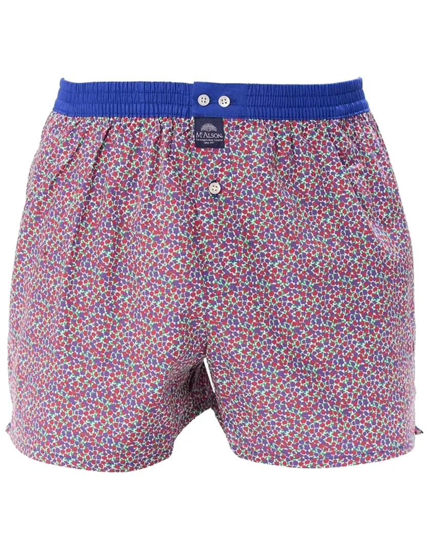 Ondergoed Mc Alson rood boxershort bloemen