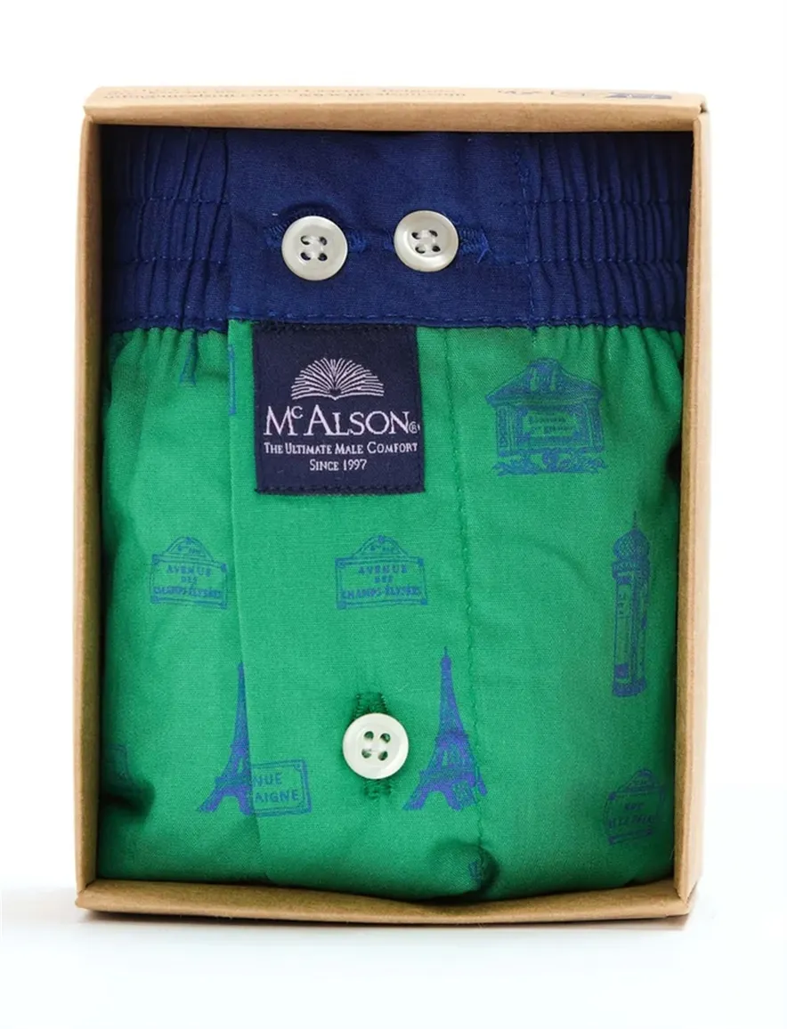 Mc Alson ondergoed groen geprint
