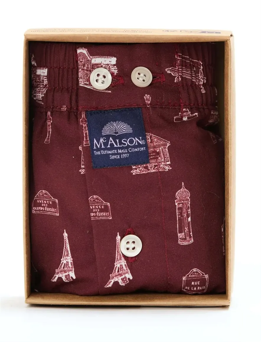 Bordeaux ondergoed Mc Alson