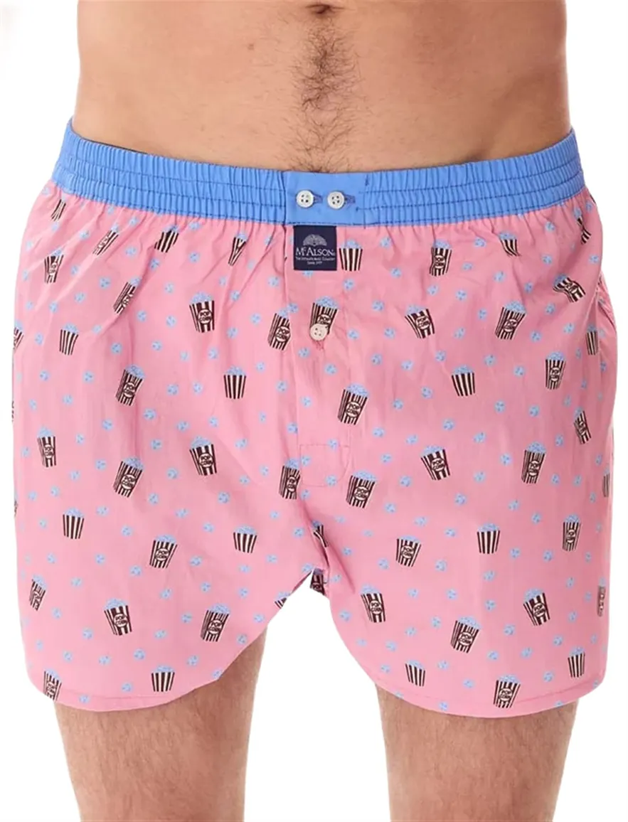Roze ondergoed Mc Alson popcorn print