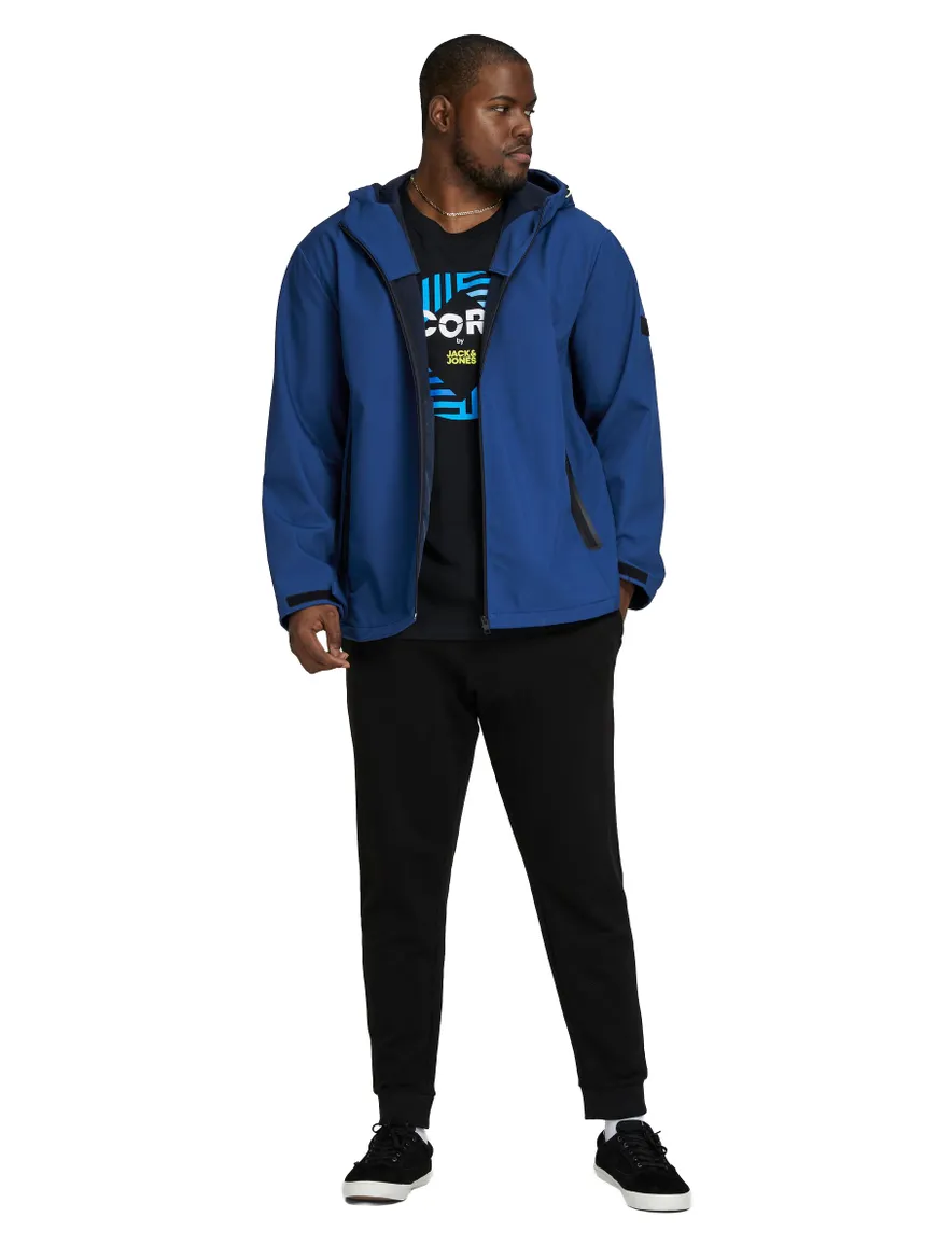 Jack & Jones jas Plus Size navy waterafstotend
