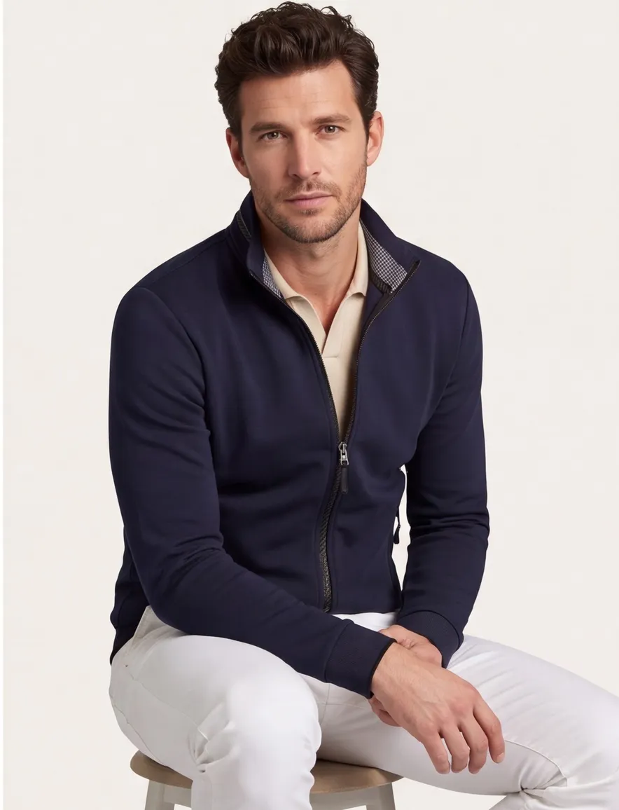 Portofino vest normale fit donkerblauw