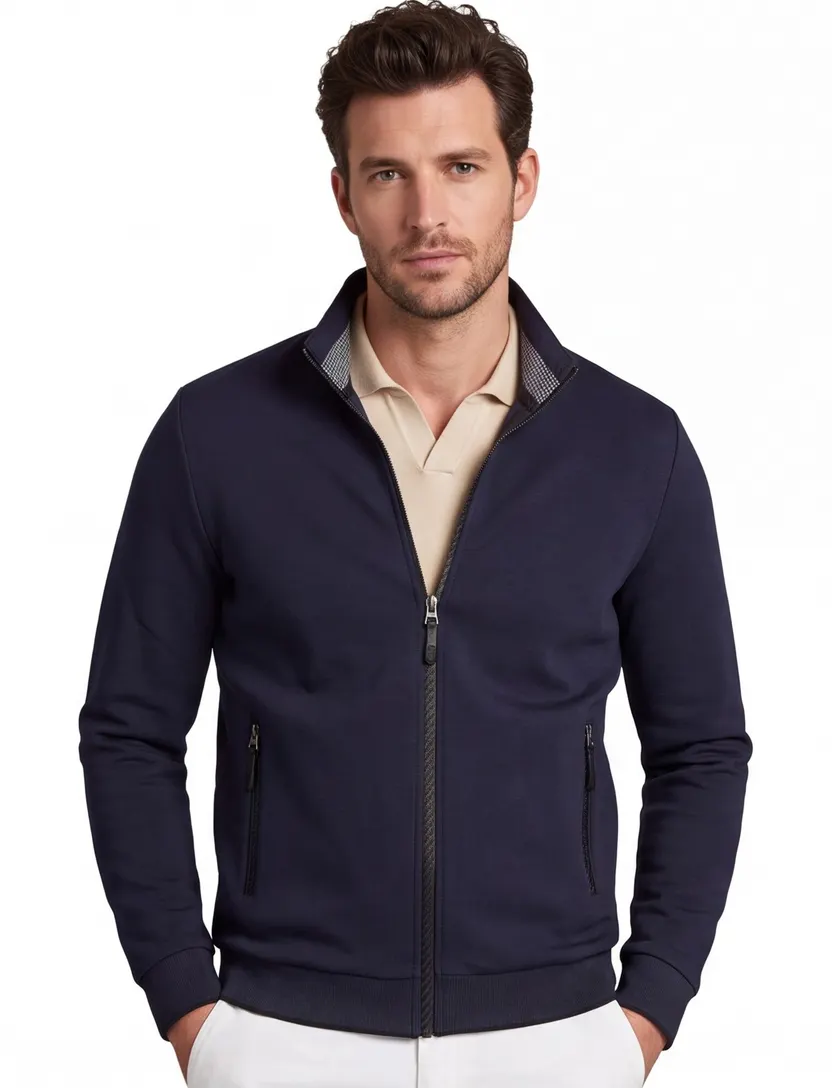 Vest Portofino donkerblauw normale fit