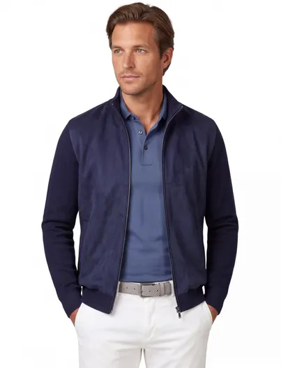 Baileys Baileys vest donkerblauw polyester