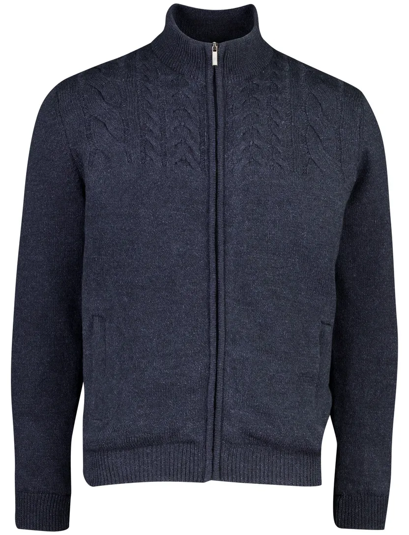 Vest Baileys donkerblauw gebreid