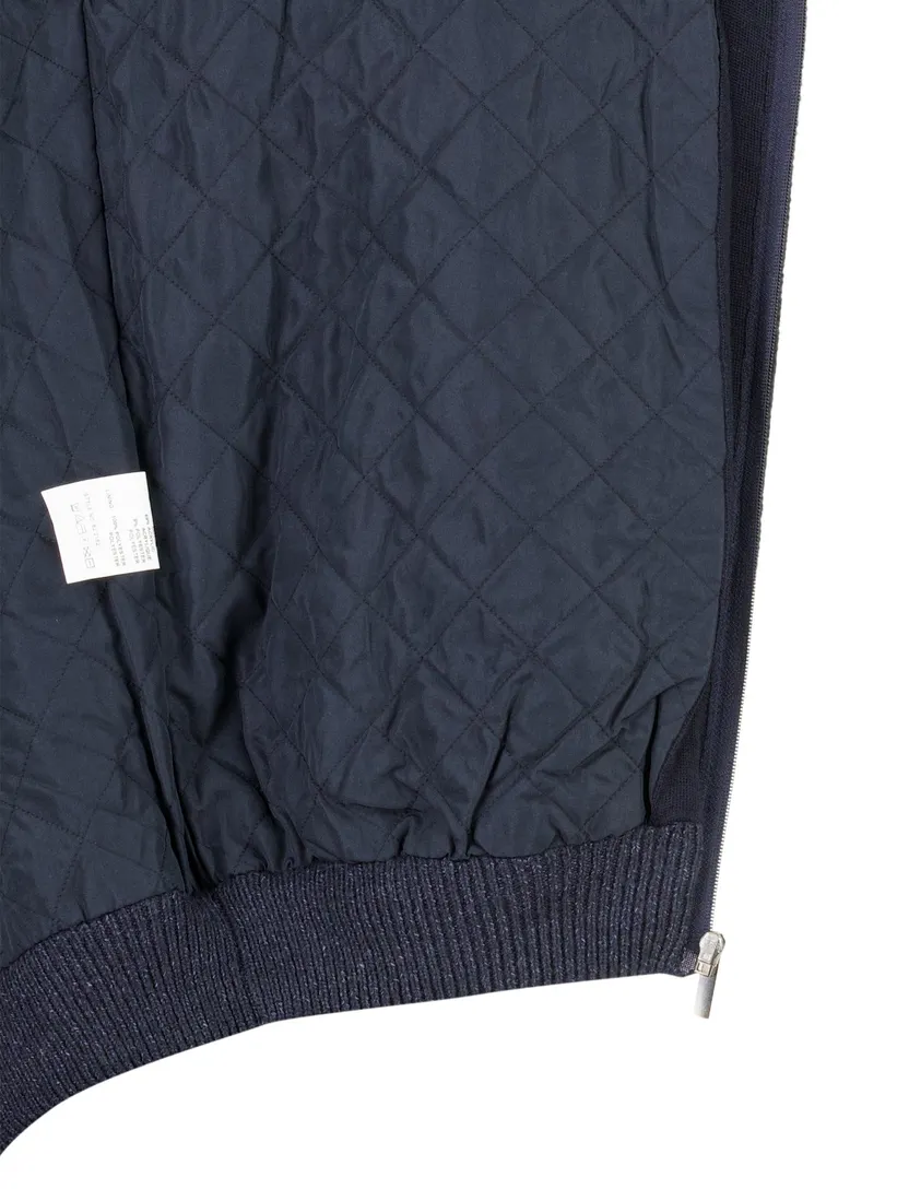 Vest Baileys donkerblauw gebreid
