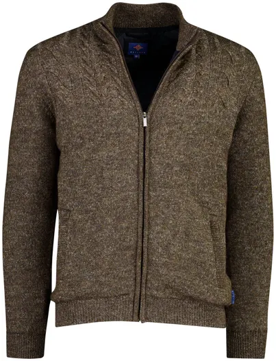 Baileys Baileys vest bruin gemeleerd gebreid outdoor