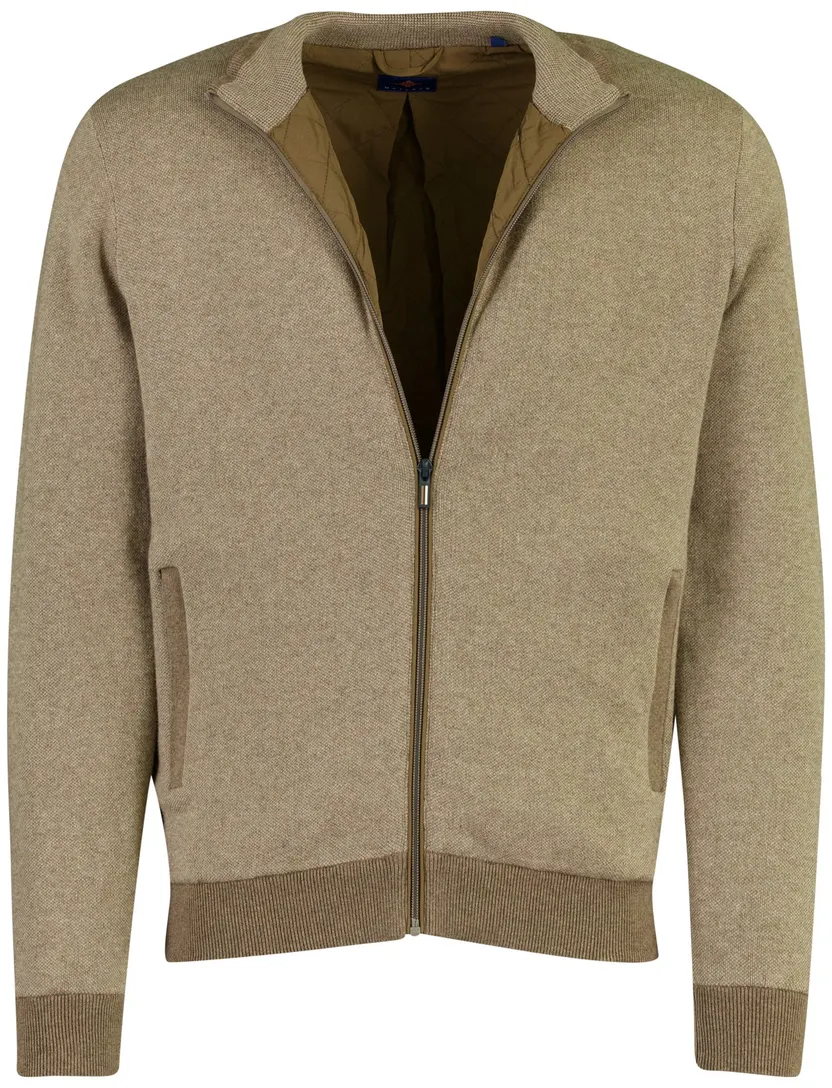 Vest Baileys camel katoen