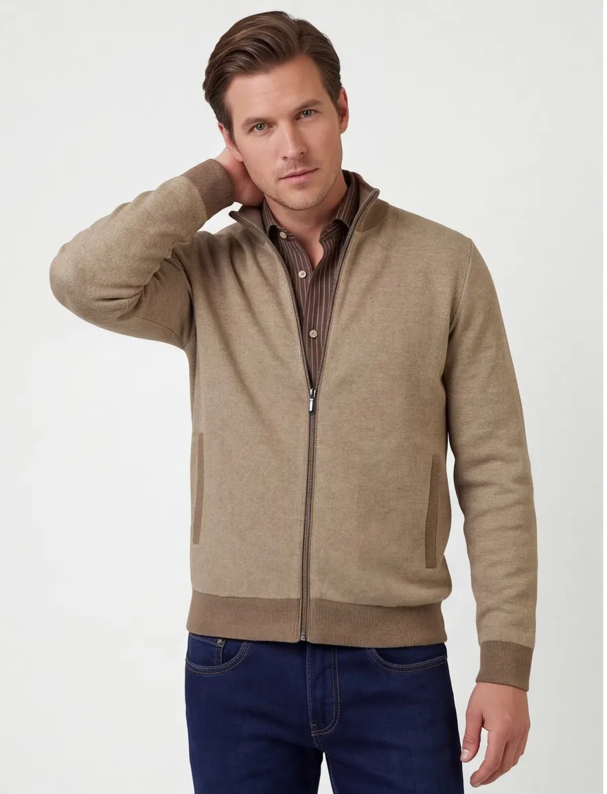 Baileys outdoor vest camel gemeleerd gevoerd warm