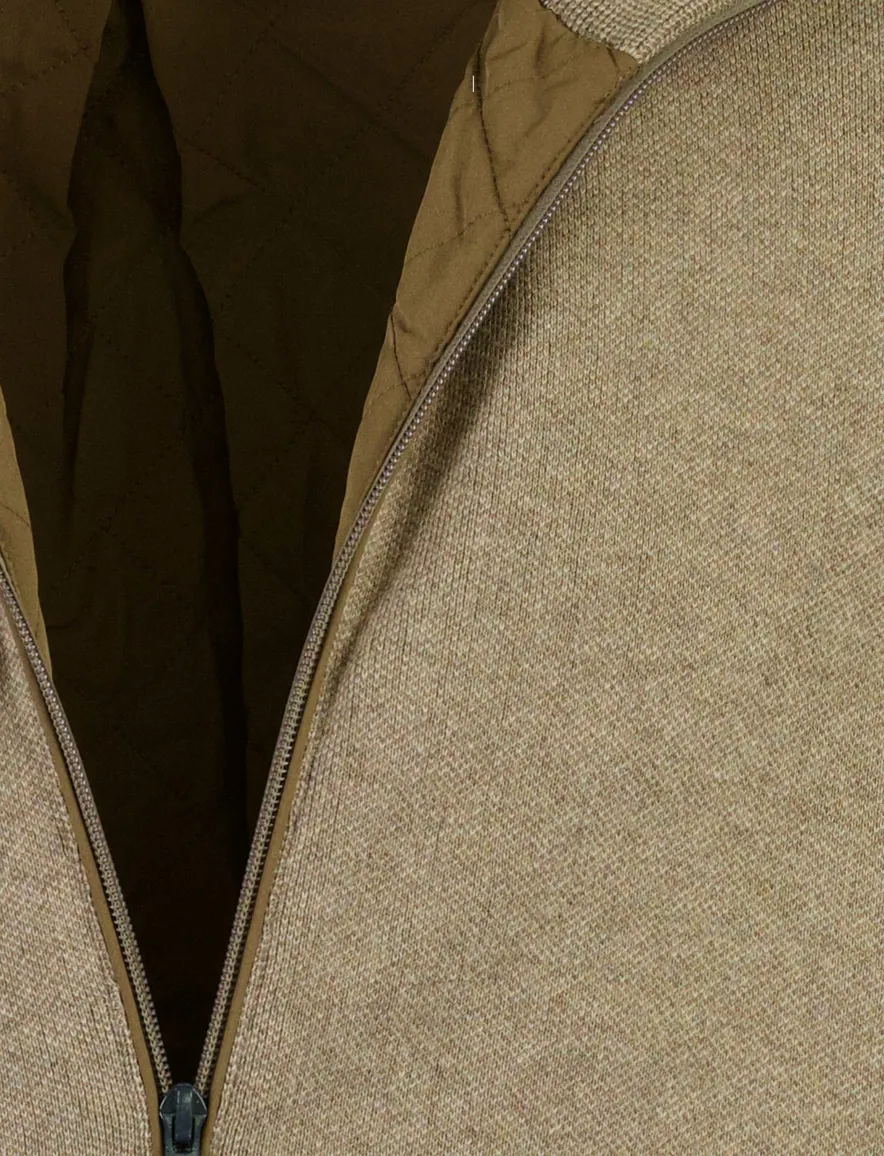 Baileys outdoor vest camel gemeleerd gevoerd warm