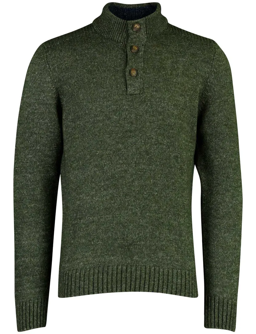 Trui Baileys half zip groen wijde fit