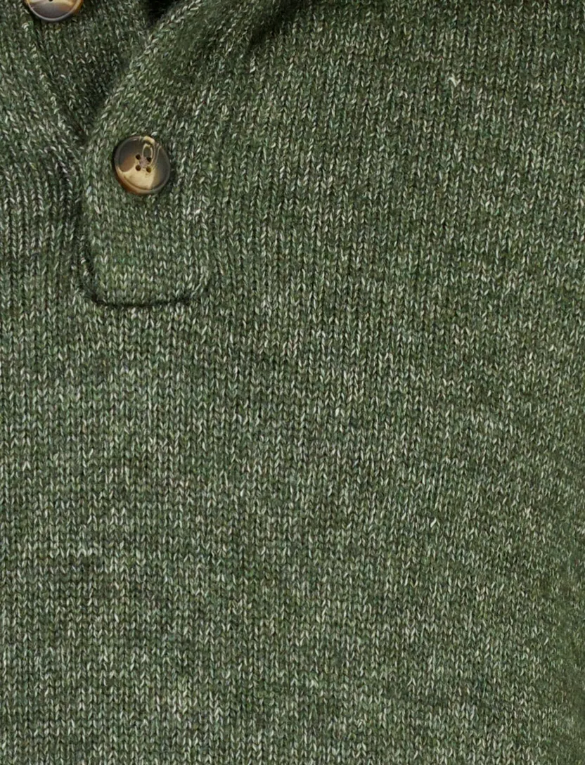 Trui Baileys groen half zip knopen