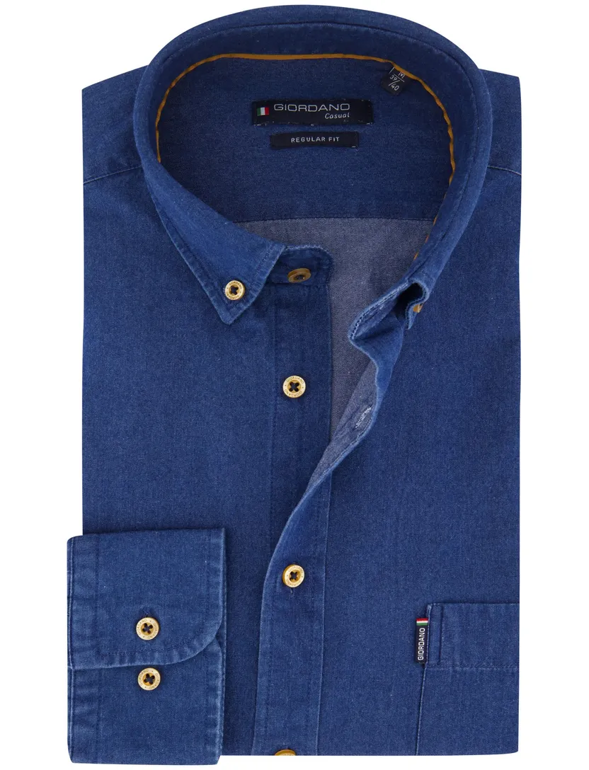 Overhemd Giordano donkerblauw