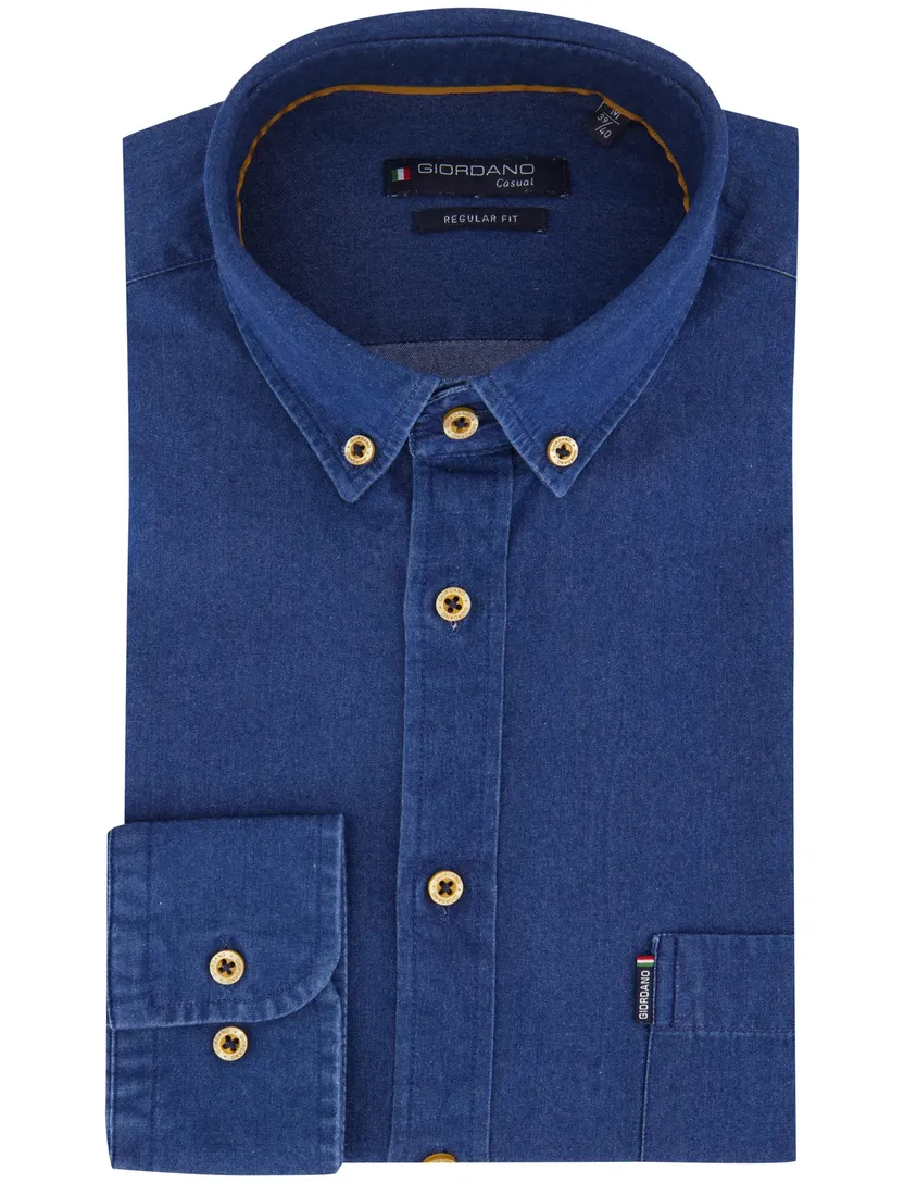 Overhemd Giordano donkerblauw