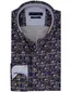 Giordano overhemd donkerblauw geprint