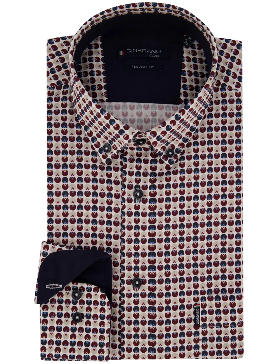 Overhemd Giordano bordeaux