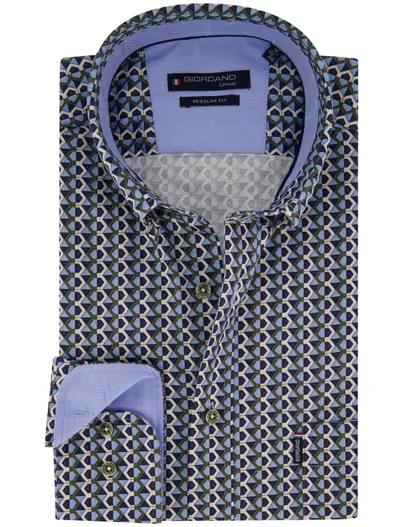 Giordano Overhemd Giordano blauw katoen