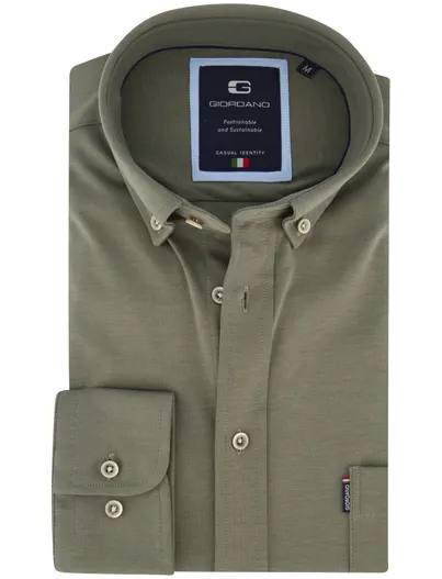 Giordano Overhemd Giordano khaki jersey