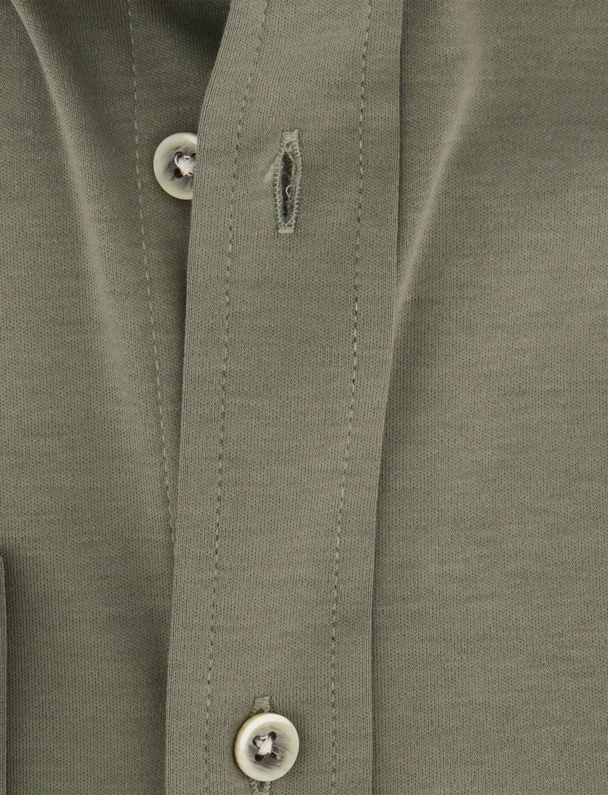 Giordano overhemd khaki jersey