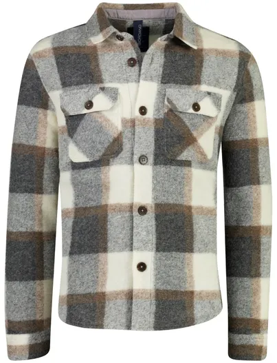 Giordano Overshirt Giordano grijs