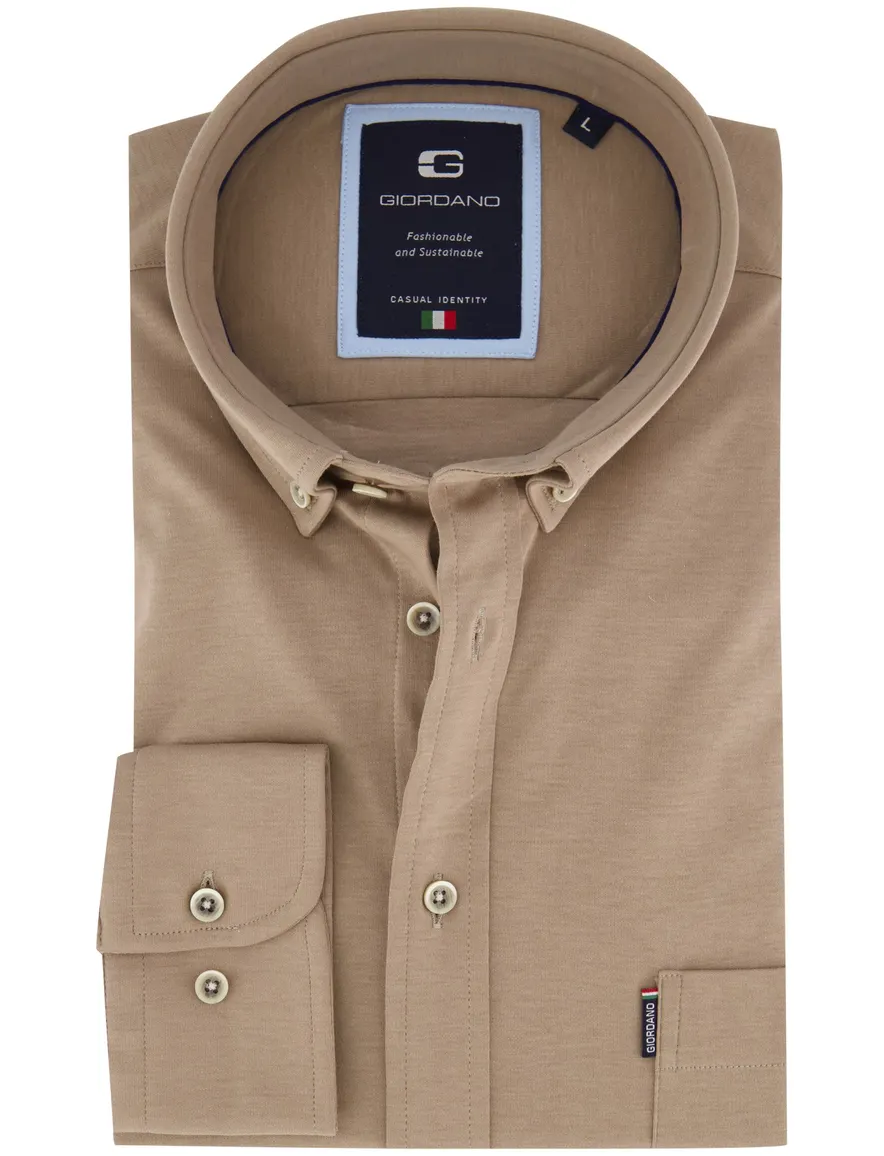 Overhemd Giordano camel