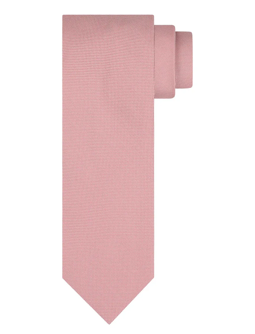 Stropdas Profuomo roze TIE SILK WOVEN CORAL