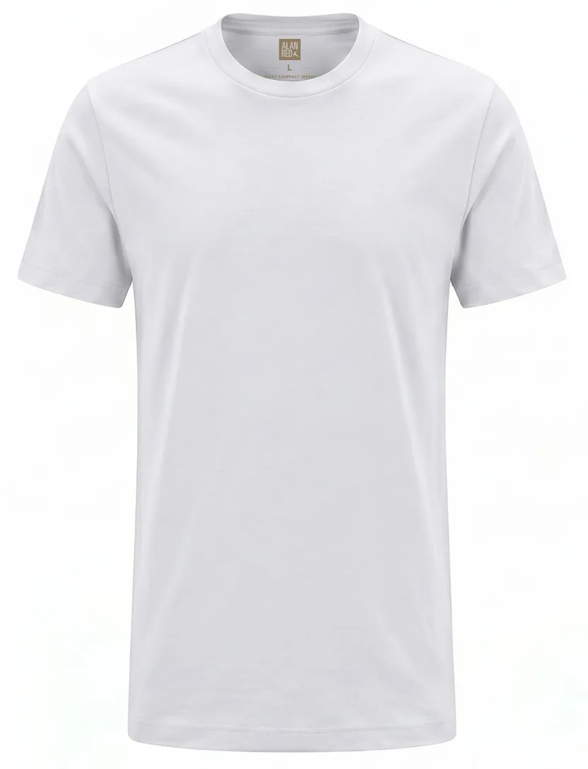 T-shirt Alan Red wit ronde hals
