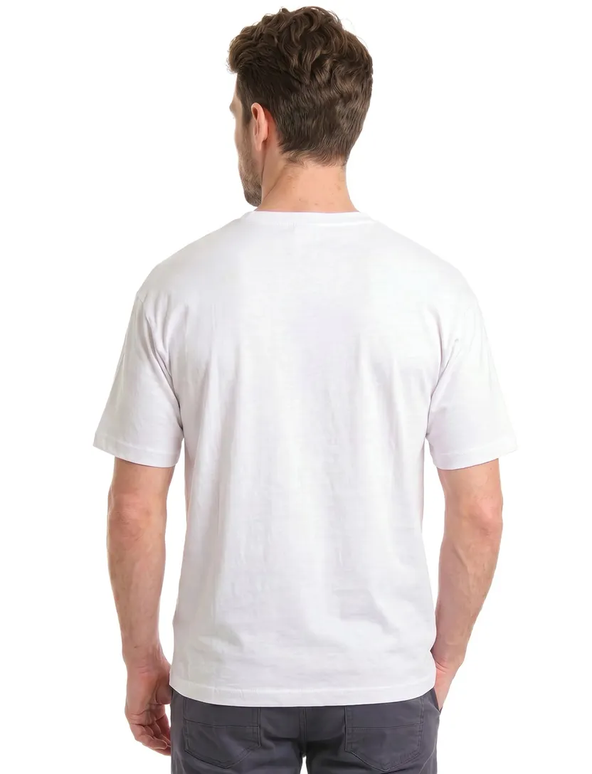 T-shirt Alan Red wit ronde hals Venice