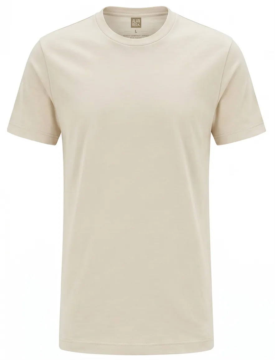 Alan Red T-shirt Venice ronde hals beige