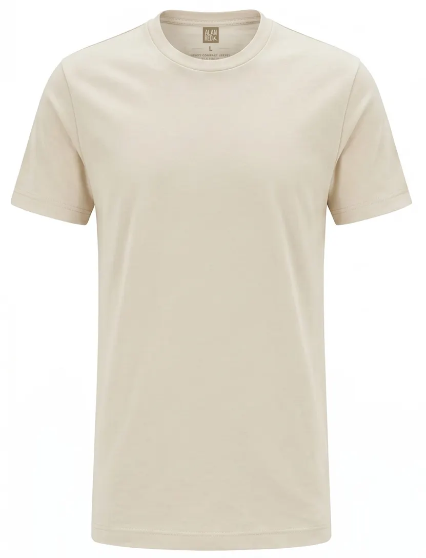 T-shirt Alan Red beige ronde hals wijde fit Venice