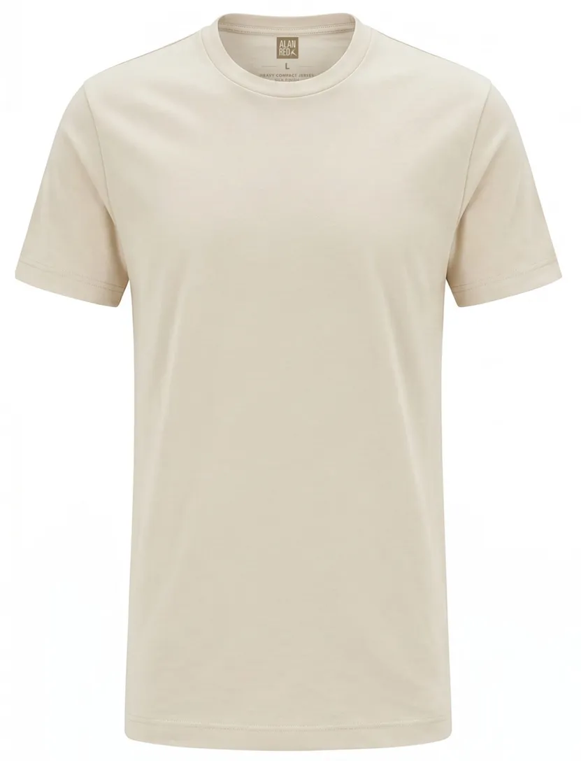 T-shirt Alan Red beige ronde hals wijde fit