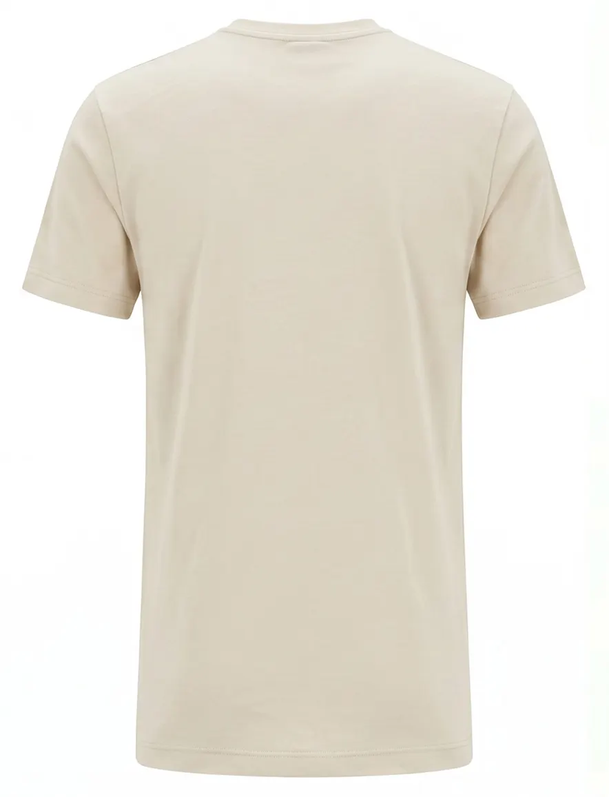 Alan Red T-shirt Venice ronde hals beige