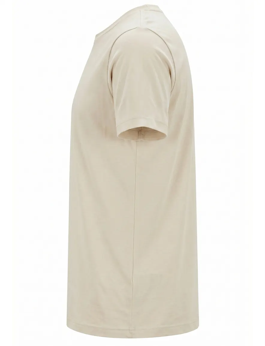 Alan Red T-shirt Venice ronde hals beige