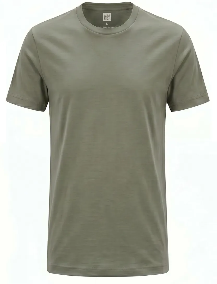 T-shirt Alan Red groen ronde hals wijde fit