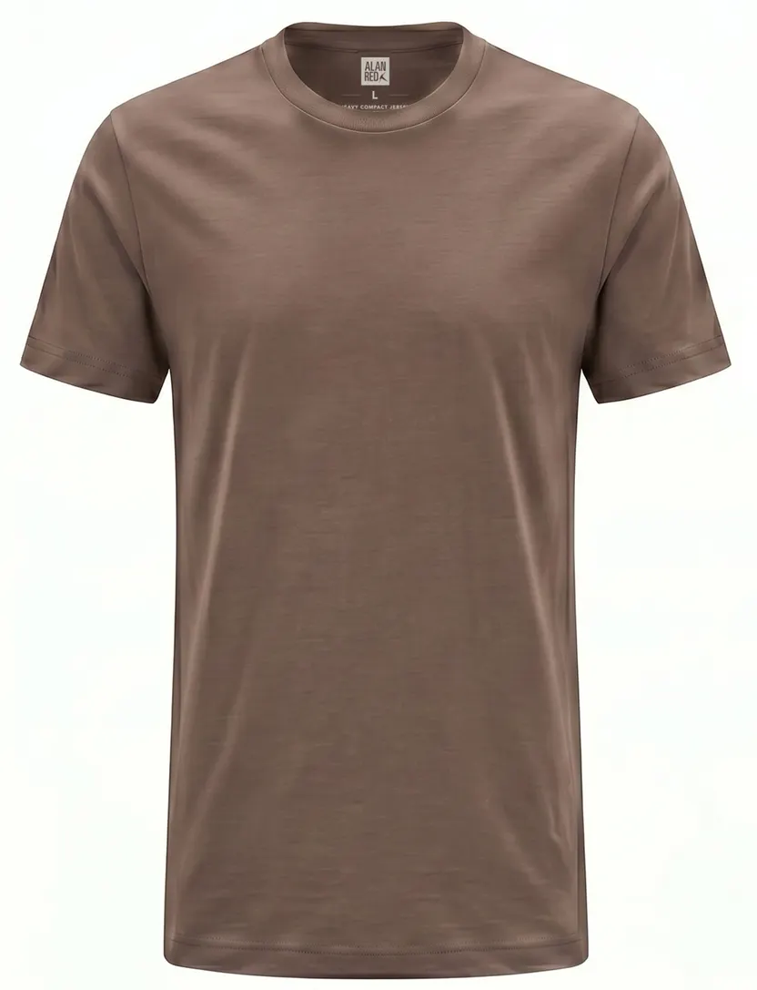 T-shirt Alan Red Venice bruin ronde hals