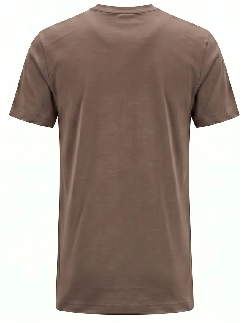 T-shirt Alan Red bruin ronde hals