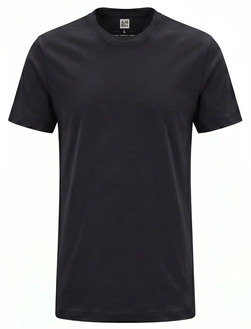 Alan Red T-shirt Venice ronde hals zwart