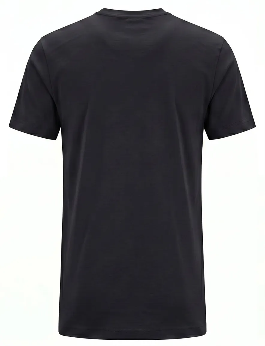 Alan Red T-shirt Venice ronde hals zwart