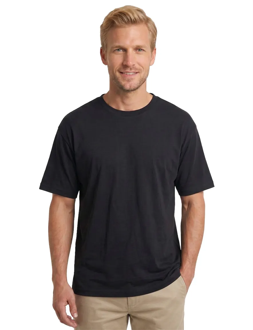 Alan Red T-shirt Venice ronde hals zwart
