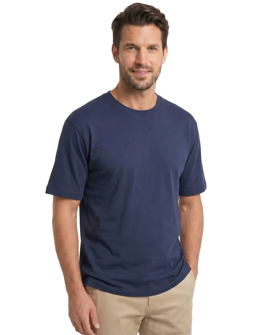 Alan Red T-shirt Venice ronde hals donkerblauw