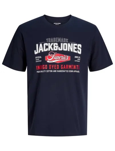 Jack & Jones Jack & Jones Plus Size T-shirt ronde hals navy