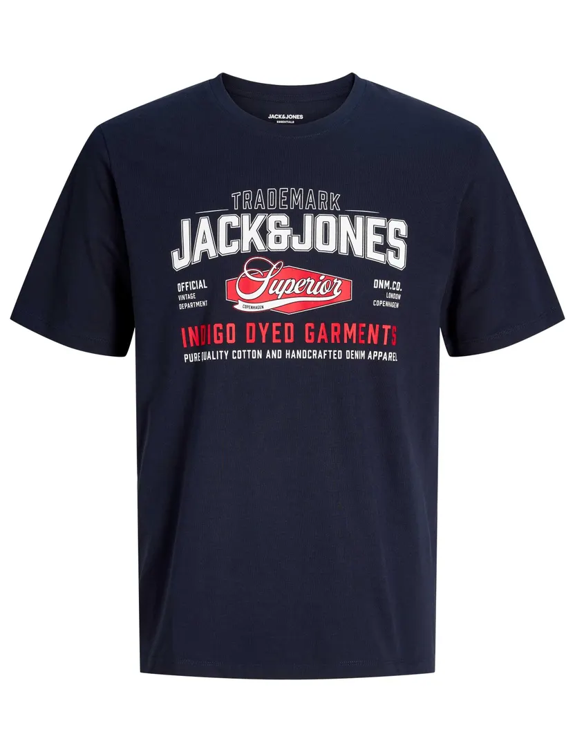 T-shirt Jack & Jones Plus Size donkerblauw opdruk