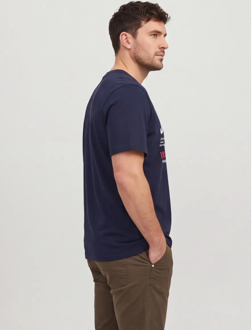 T-shirt Jack & Jones donkerblauw Navy Blazer