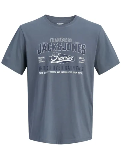 Jack & Jones T-shirt Jack & Jones Plus Size grijs opdruk