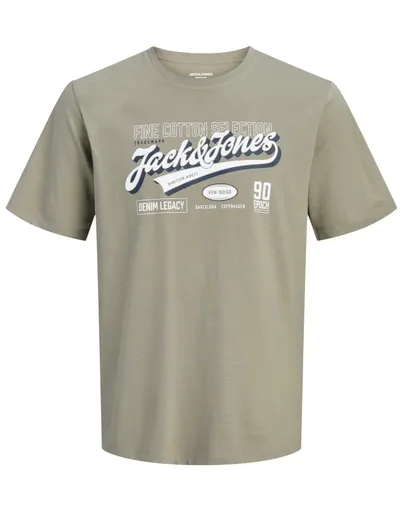 Jack & Jones Jack & Jones Plus Size T-shirt ronde hals groen met opdruk