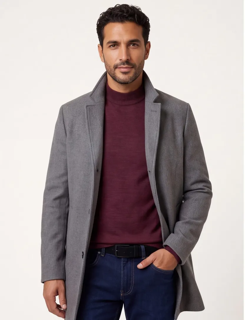 Trui Maerz bordeaux turtleneck wol