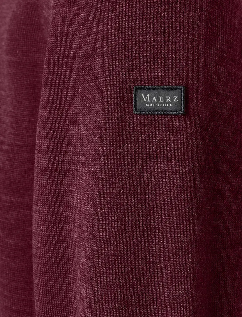 Trui Maerz bordeaux turtleneck wol